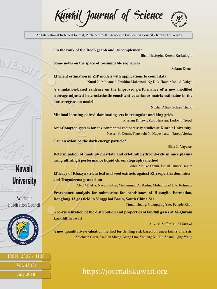 					View Vol. 45 No. 3 (2018): Kuwait Journal of Science
				