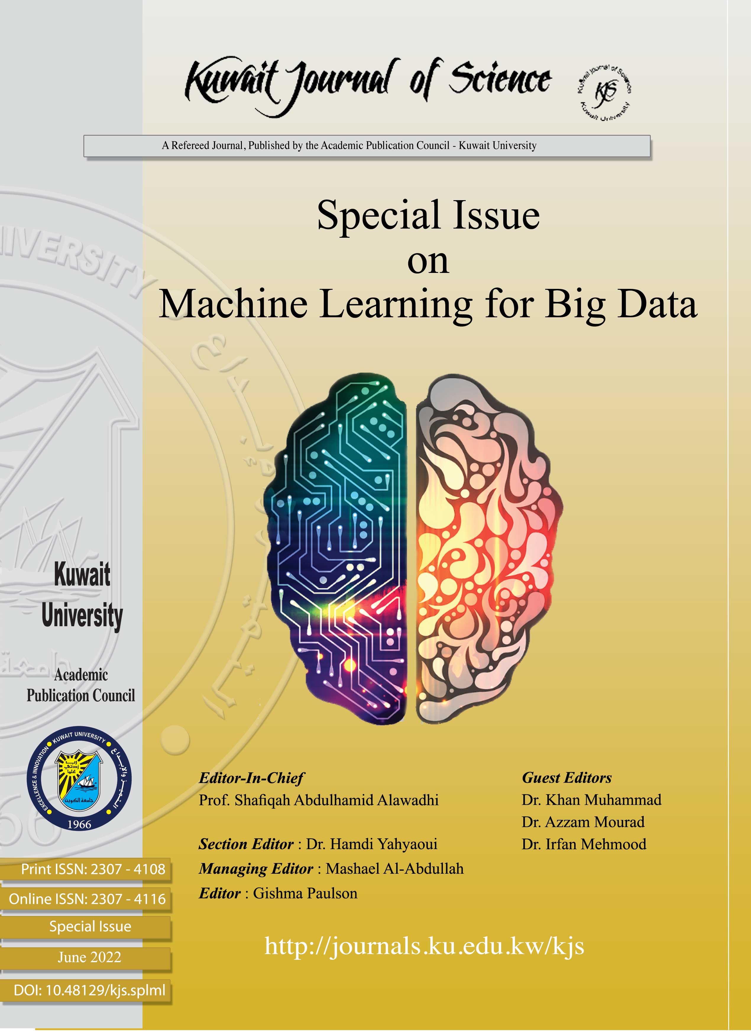 					View 2022: KJS-Special Issue On Machine Learning for Big Data
				