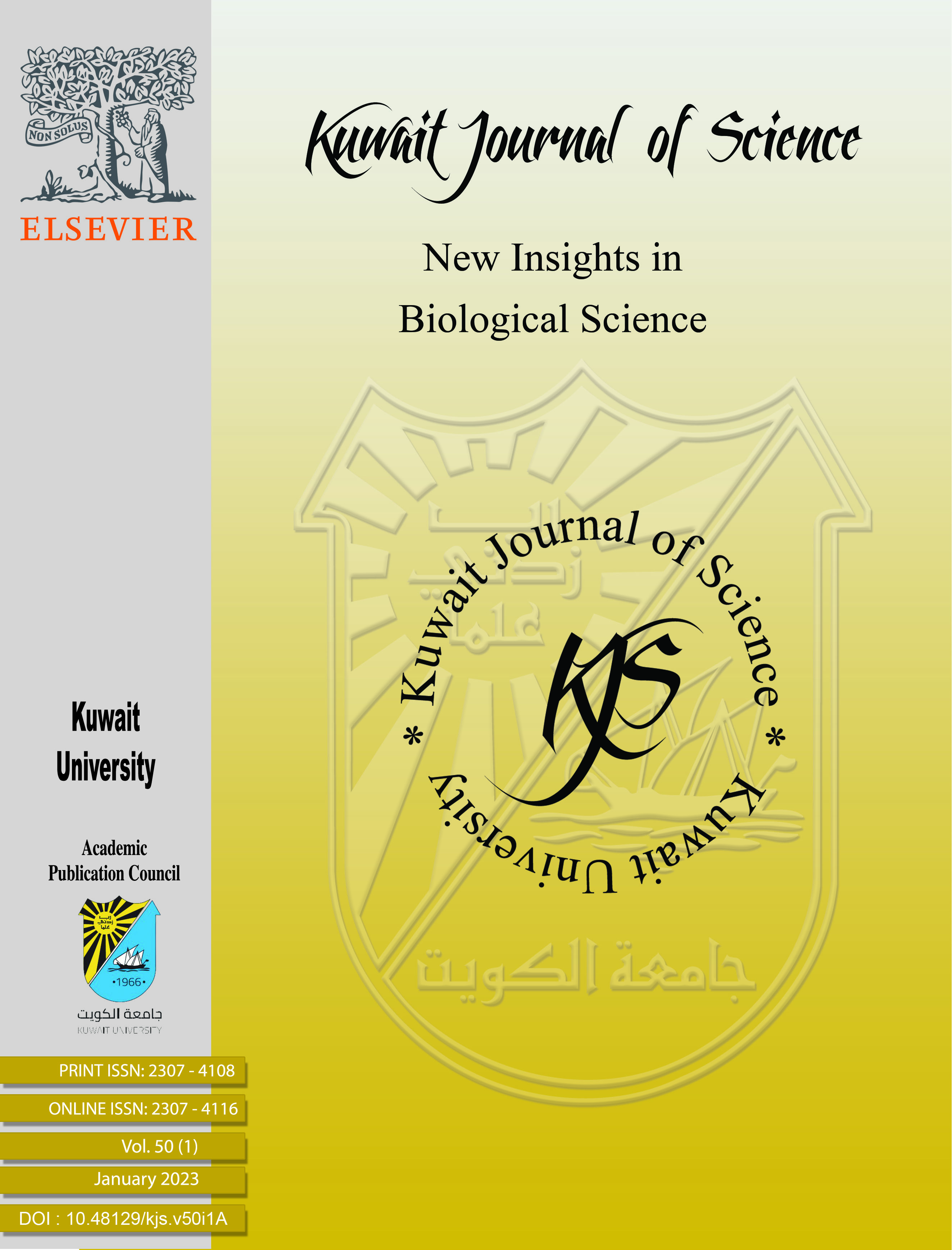 					View Vol. 50 No. 1A (2023): Kuwait Journal of Science
				